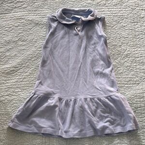 Little English Light Blue Polo Dress with White Piping